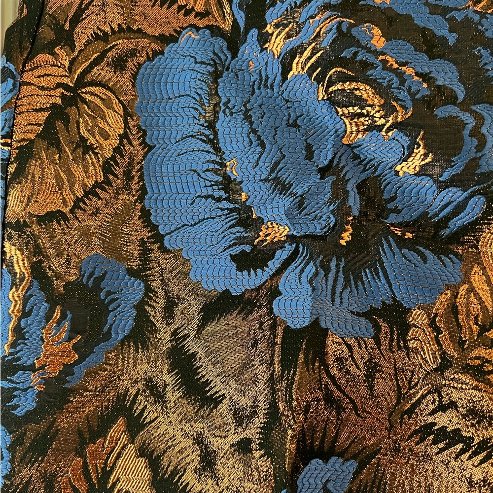 Anthropologie Leifsdottir Metallic Floral Jacquard Trousers - Picture 6 of 16